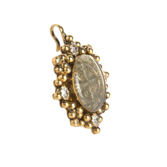 VIRGINS SAINTS & ANGELS VSA Cloister San Benito Medallion in Gold - Picture 3 of 7